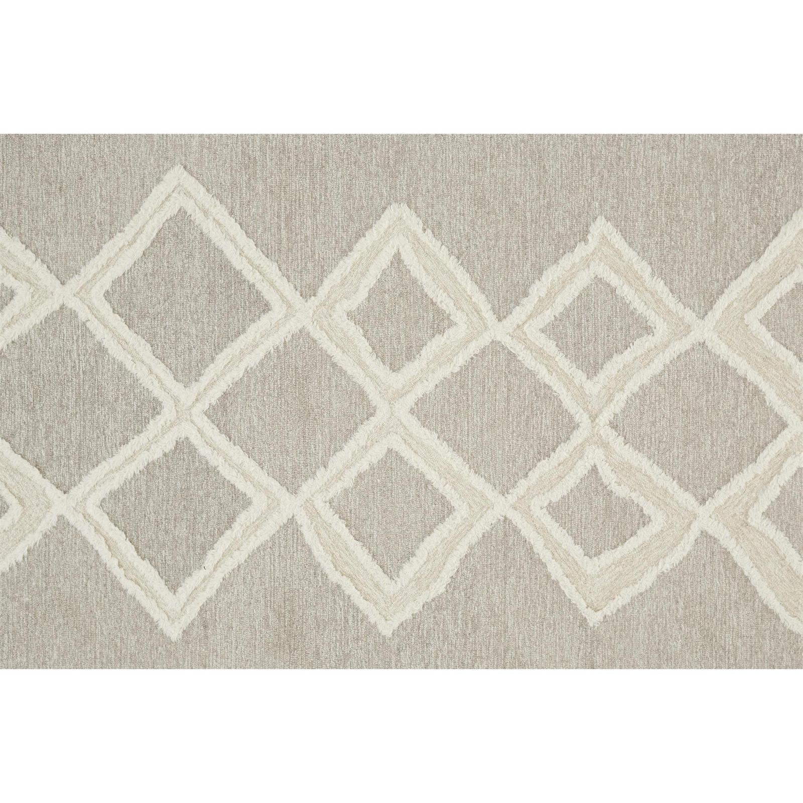Feizy Anica 8009F Transitional Geometric Rug in Gray/Ivory