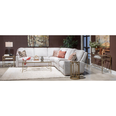 Magnussen Home Lorena Burnished Brass Rectangular Sofa Table
