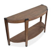 Magnussen Home Kaysen Wallaby And Matte Black Demilune Sofa Table