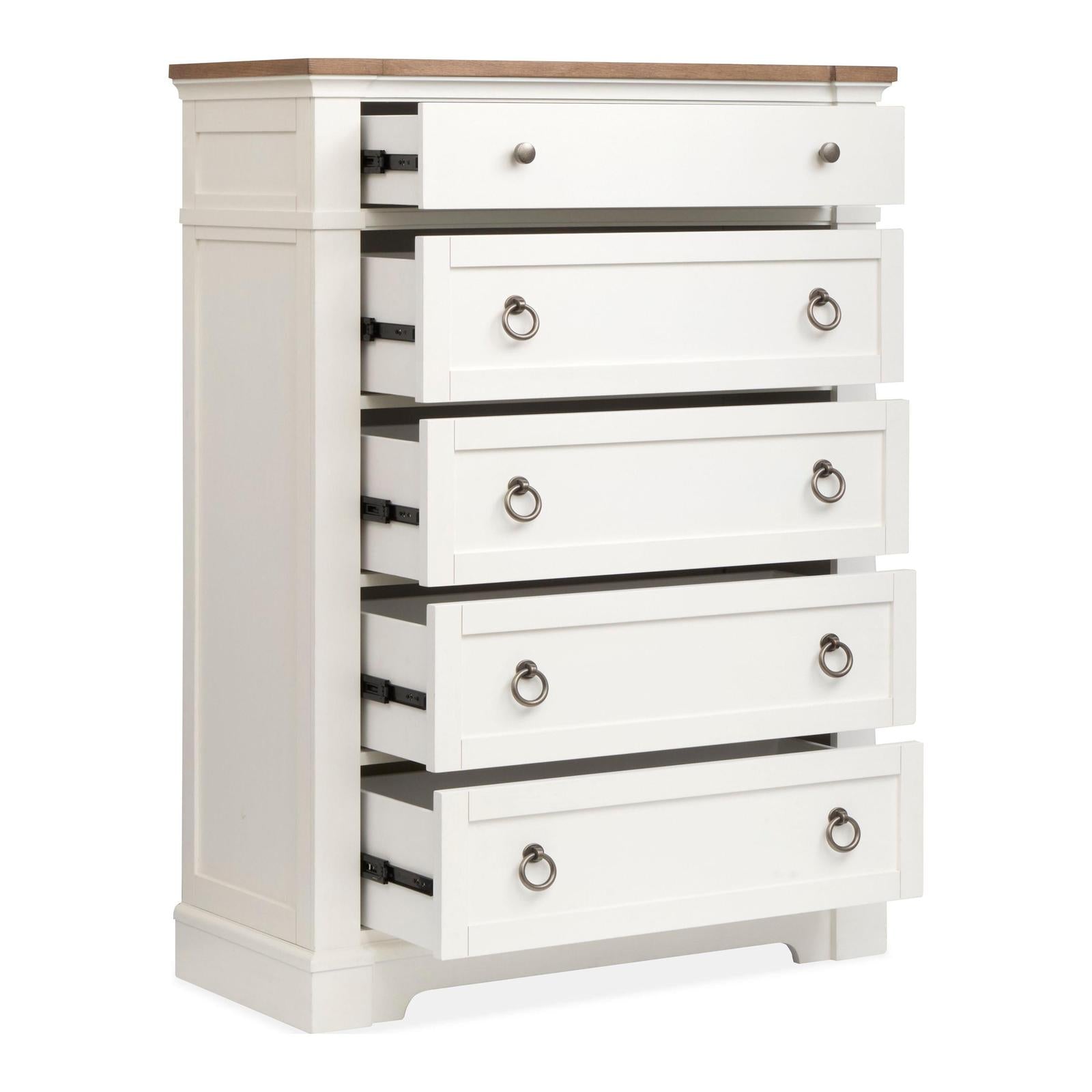 Magnussen Home Kingston Whisper White & Cerused Nutmeg Drawer Chest