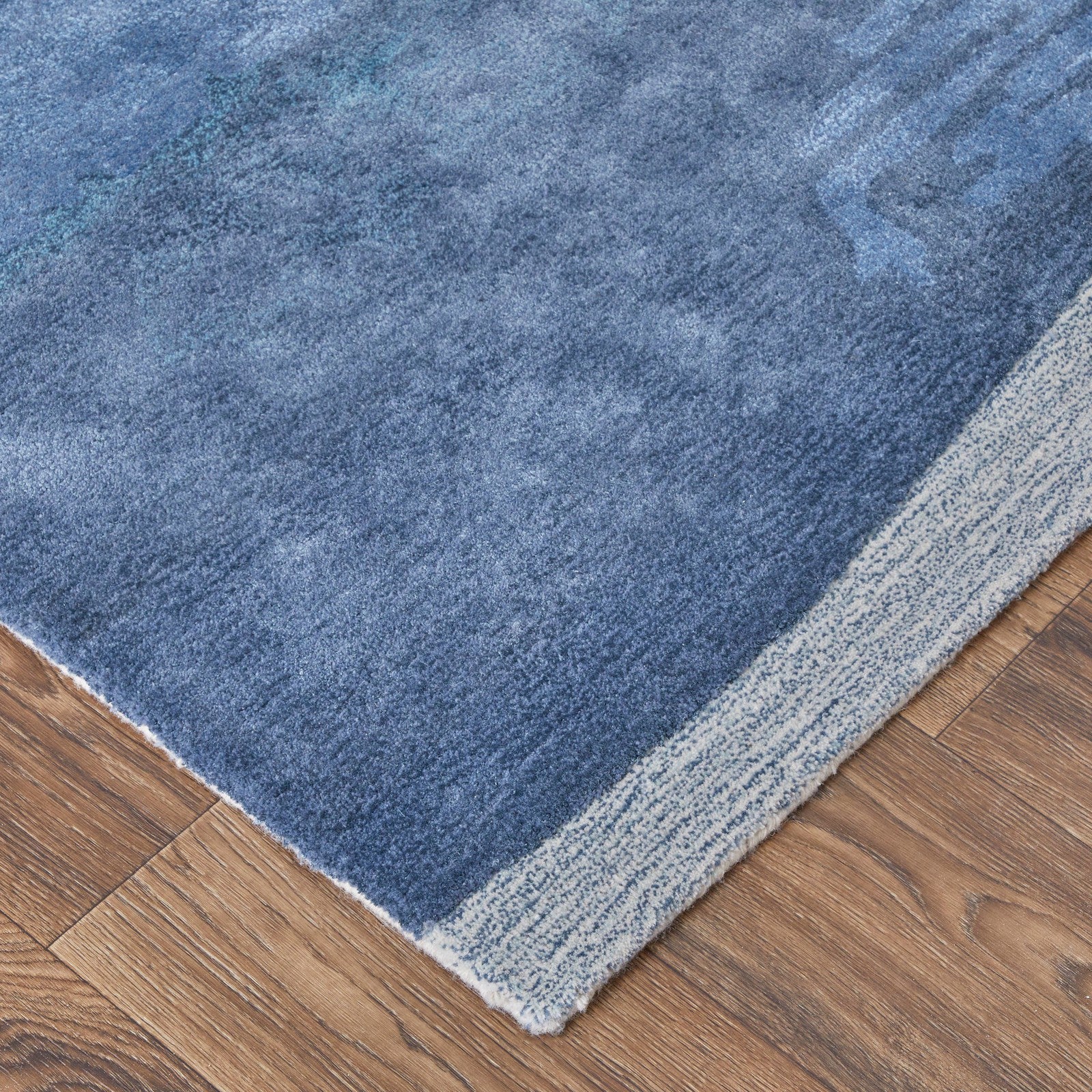 Feizy Anya 8921F Transitional Abstract Rug in Blue/Ivory