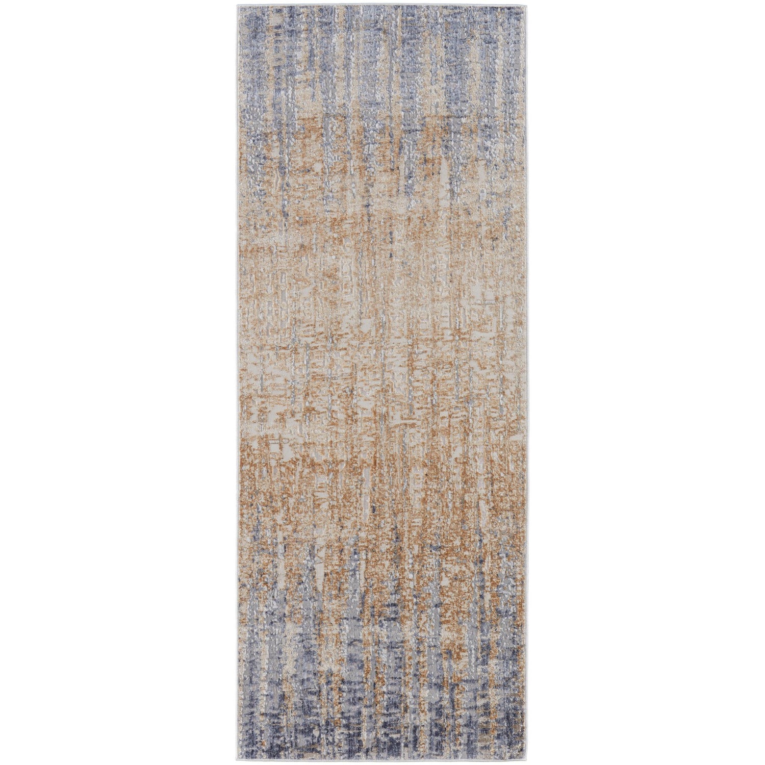 Feizy Laina 39G9F Transitional Gradient & Ombre in Tan/Brown/Blue