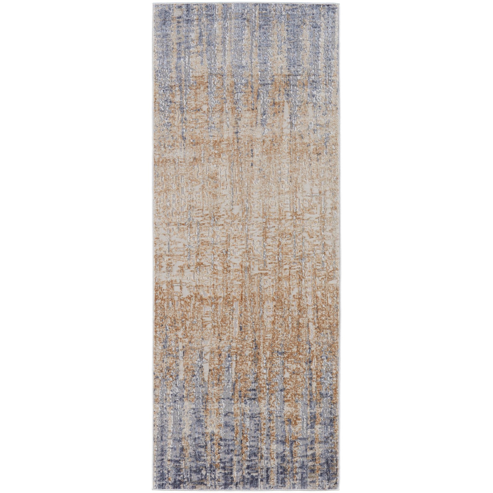 Feizy Laina 39G9F Transitional Gradient & Ombre in Tan/Brown/Blue