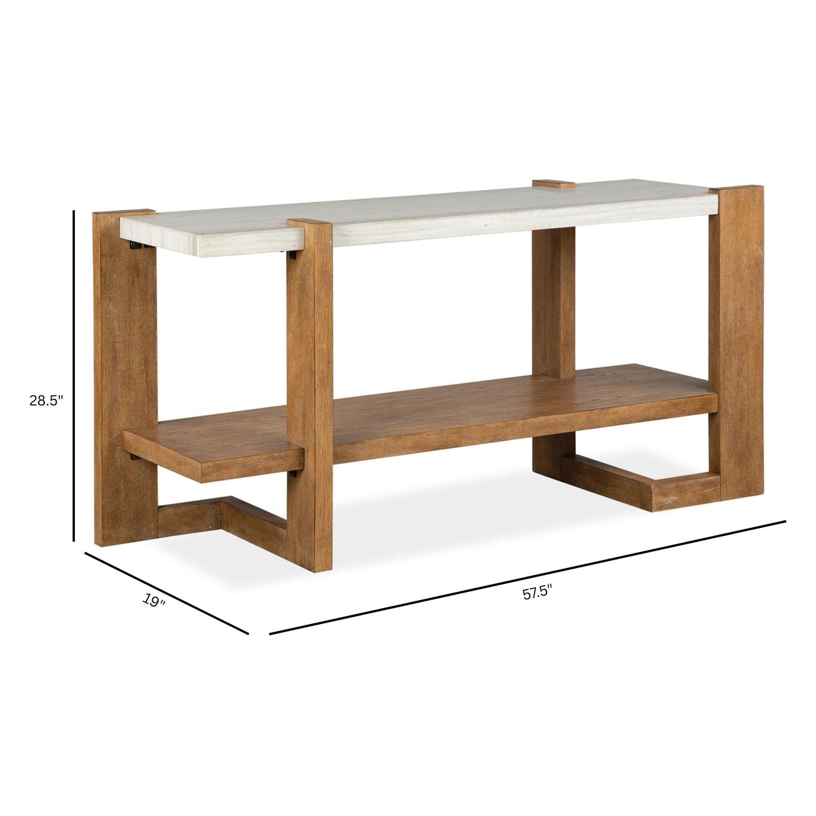 Magnussen Home Carrington Honey Wheat Rectangular Sofa Table