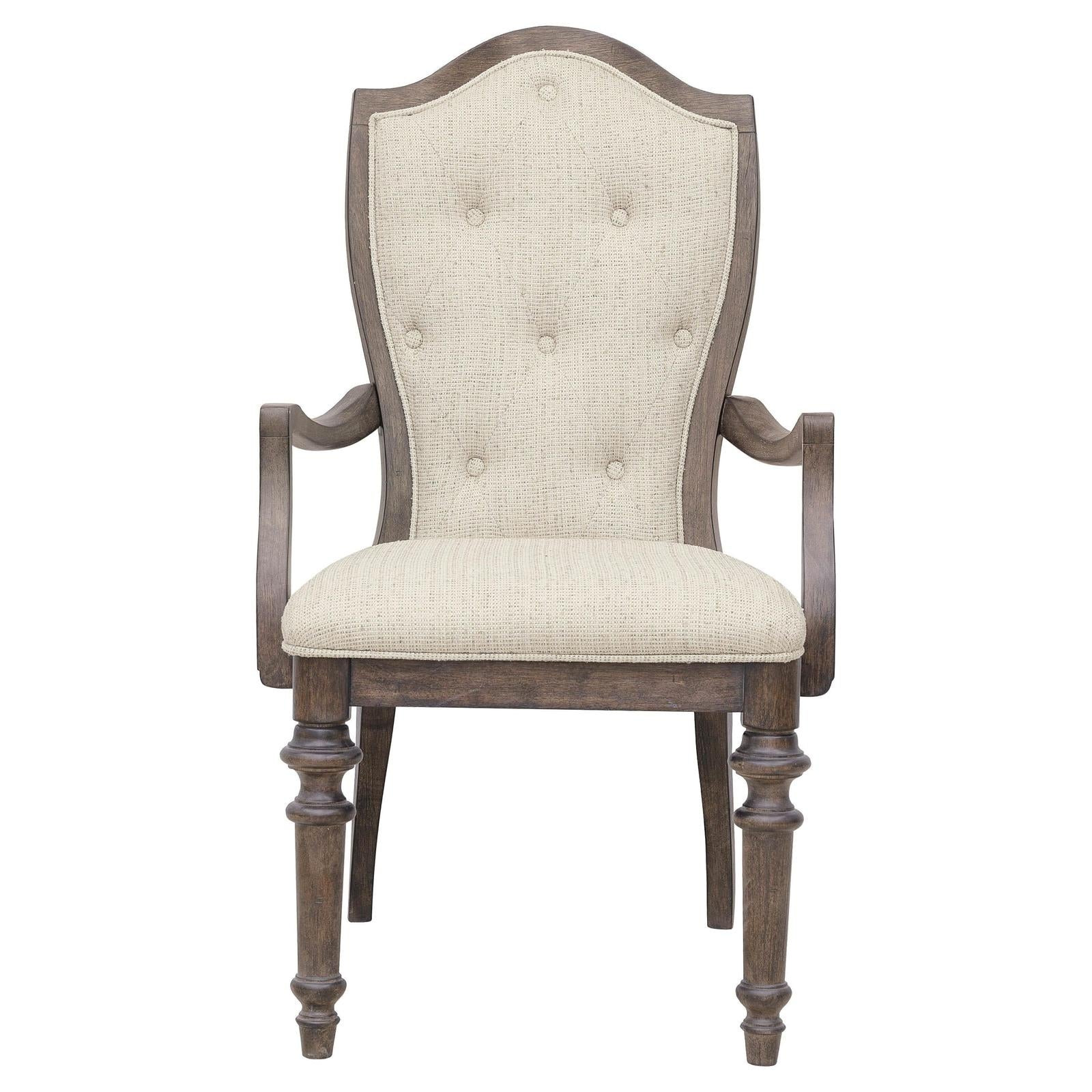 Pulaski Furniture Saddle Creek Timber Brown Upholstered Arm Chair Two Pack
