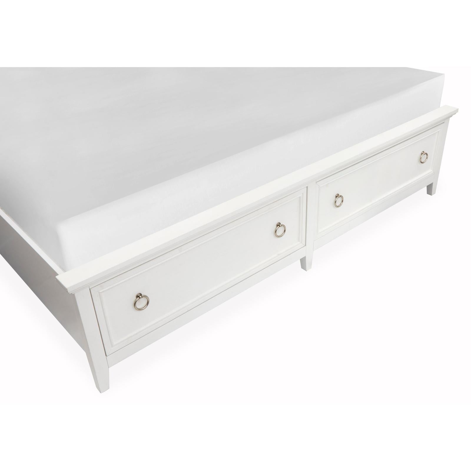 Magnussen Home Juniper Hill Whisper White California King Panel Storage Bed
