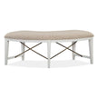 Magnussen Home Heron Cove Chalk White And Dovetail Grey Upholstered Bench