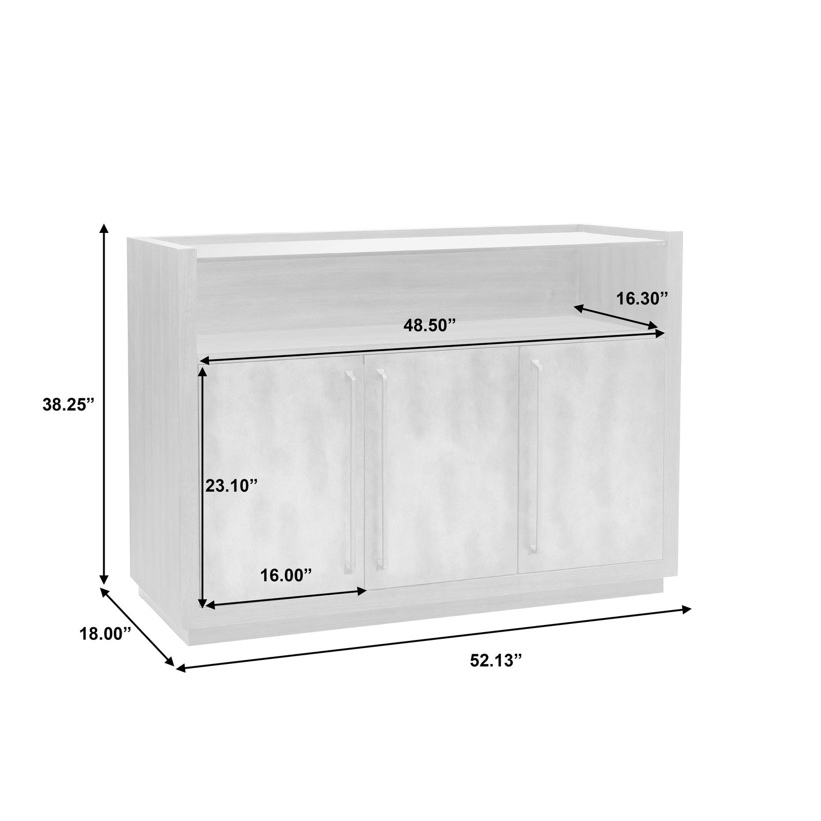 Pulaski Furniture 3 Door Bar Cabinet with Glass Shelves