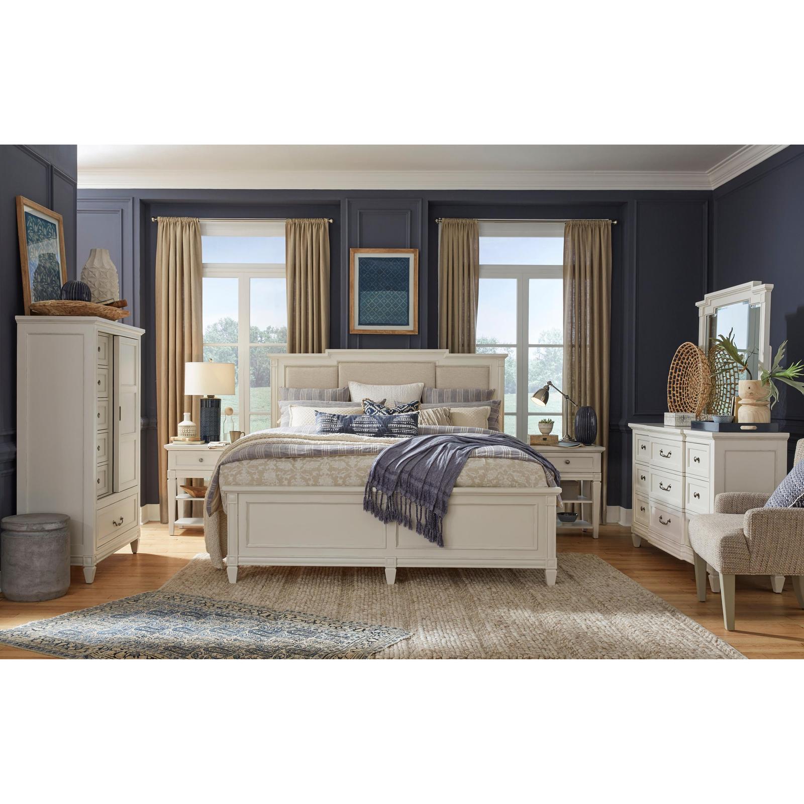 Magnussen Home Willowbrook Egg Shell White Bed
