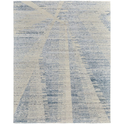 Feizy Brighton 69CHF Modern Abstract in Ivory/Blue/Silver