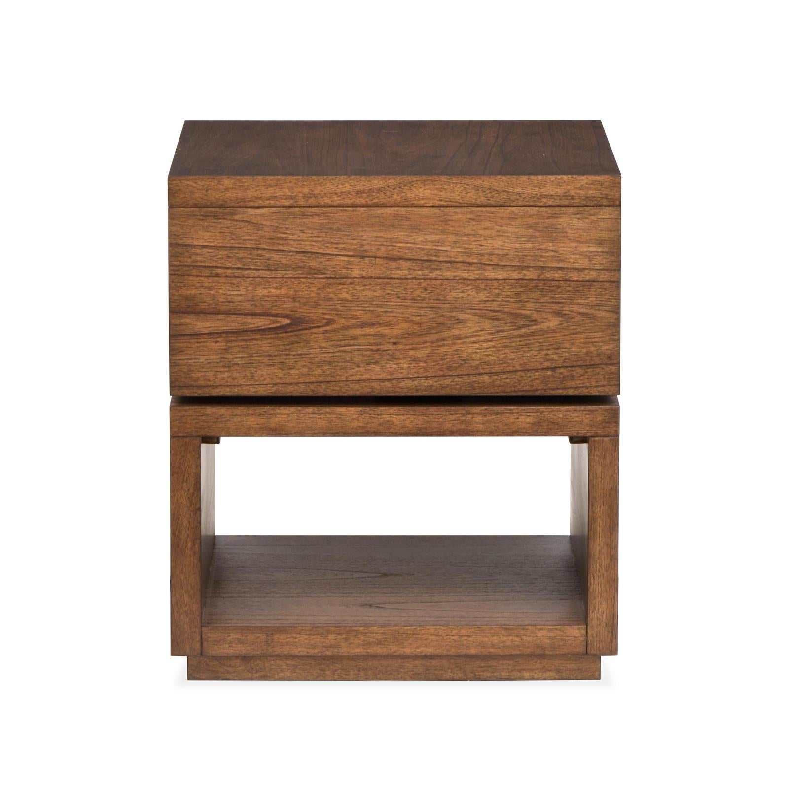 Magnussen Home Newton Cinnamon Square End Table