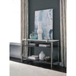 Magnussen Home Paradox Pearl White And Roasted Almond And Brushed Platinum Rectangular Sofa Table