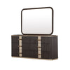 Michael Amini West Kensington Dresser with Mirror - Medium Espresso