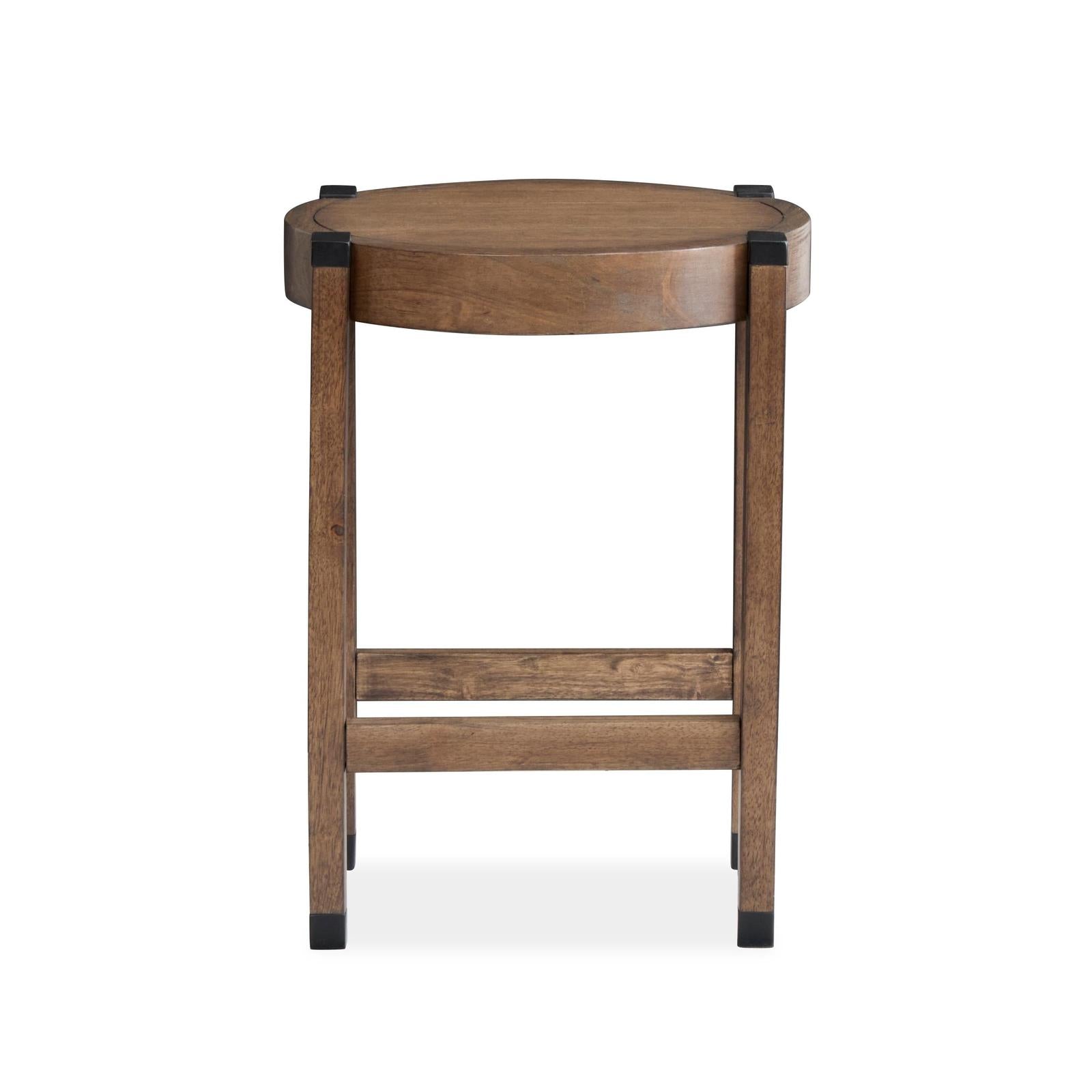 Magnussen Home Kaysen Wallaby And Matte Black End Table