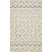 Feizy Anica 8007F Transitional Geometric Rug in Ivory/Black