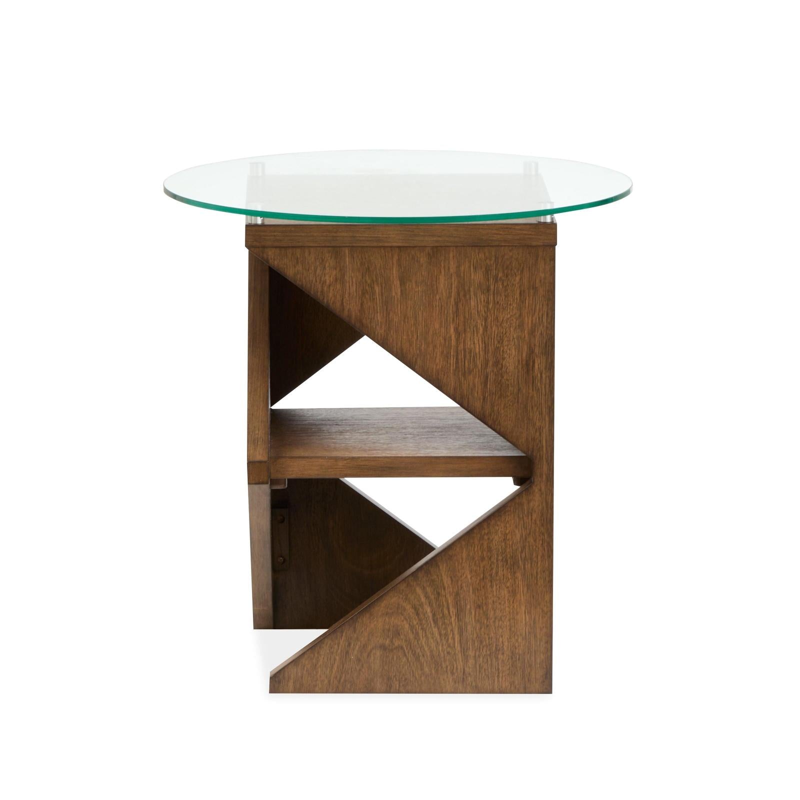 Magnussen Home Vector Russet Round Accent Table