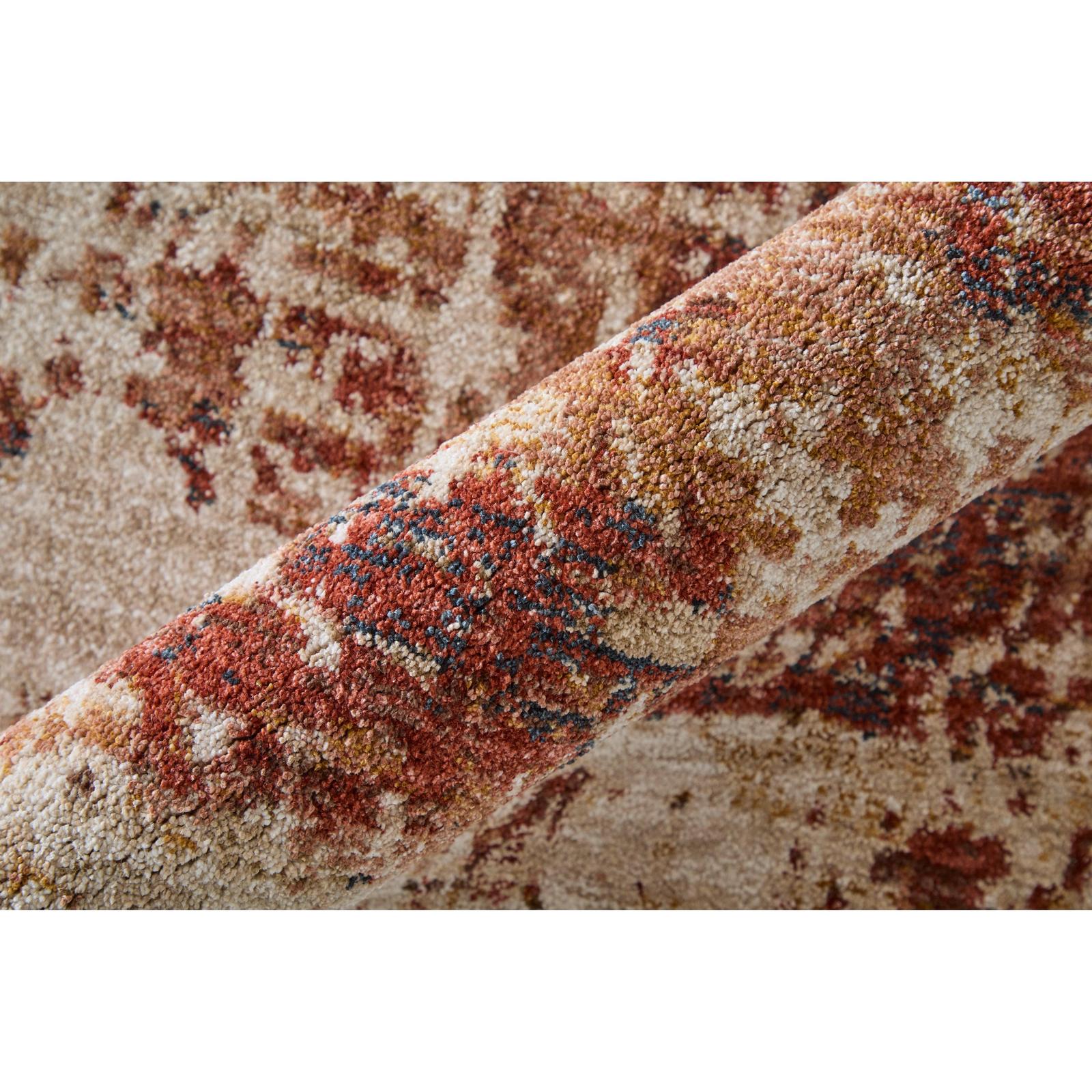 Feizy Pearson 39UEF Modern Abstract, Ivory/Red/Tan, Rug