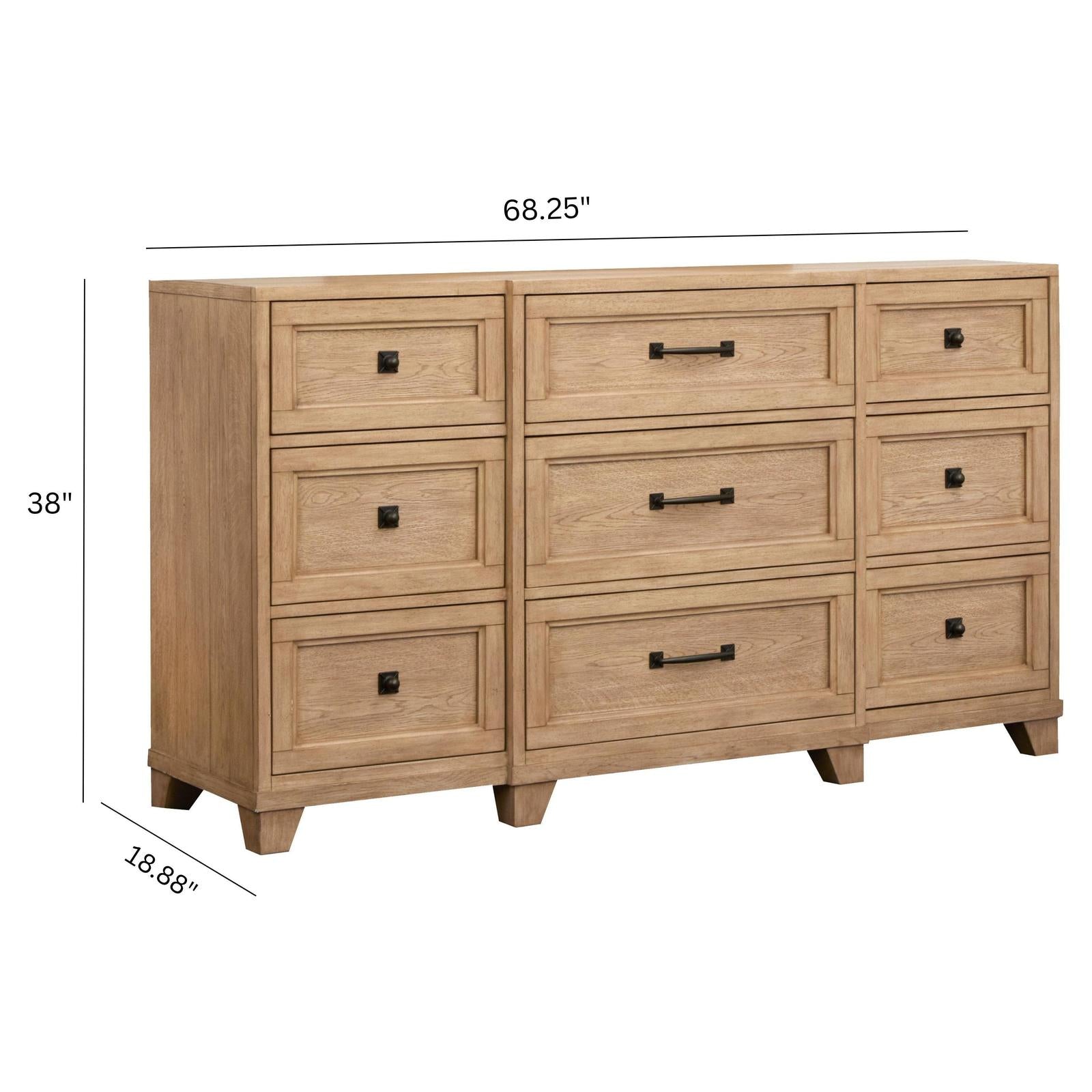 Magnussen Home Coventry Honey Wheat Drawer Dresser