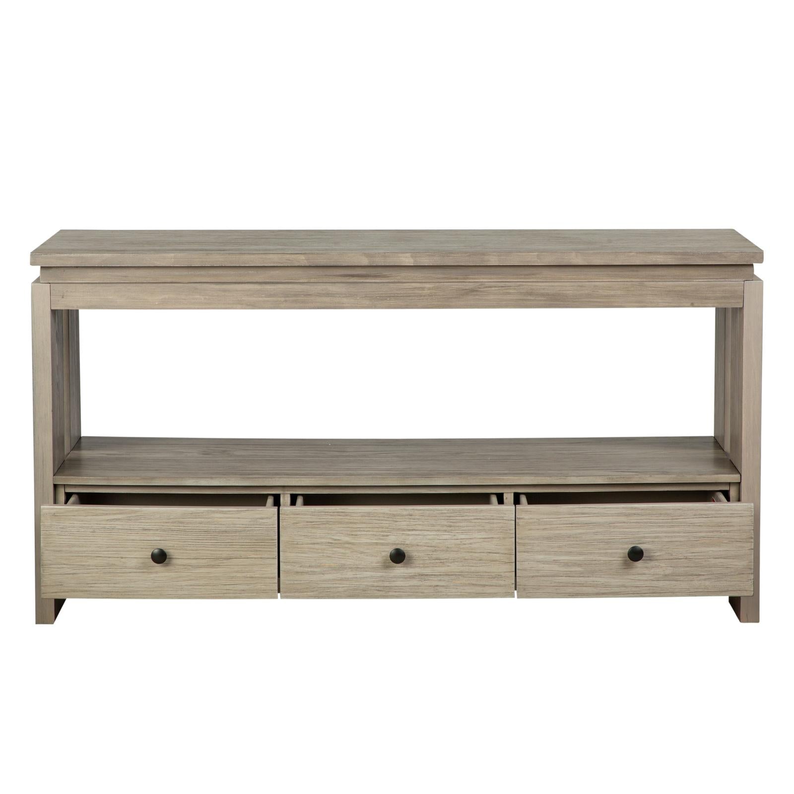 Magnussen Home Conrad Stone Harbor Grey Rectangular Sofa Table