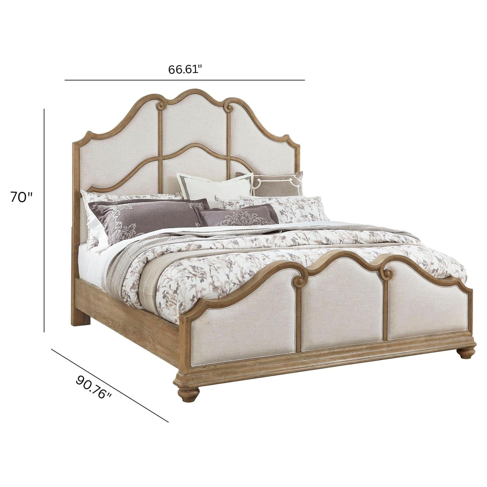 Pulaski Furniture Weston Hills Flax Seed Upholstered Bed