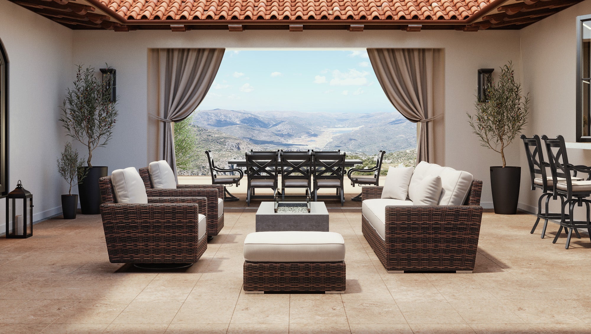 Sunset West Montecito Ottoman