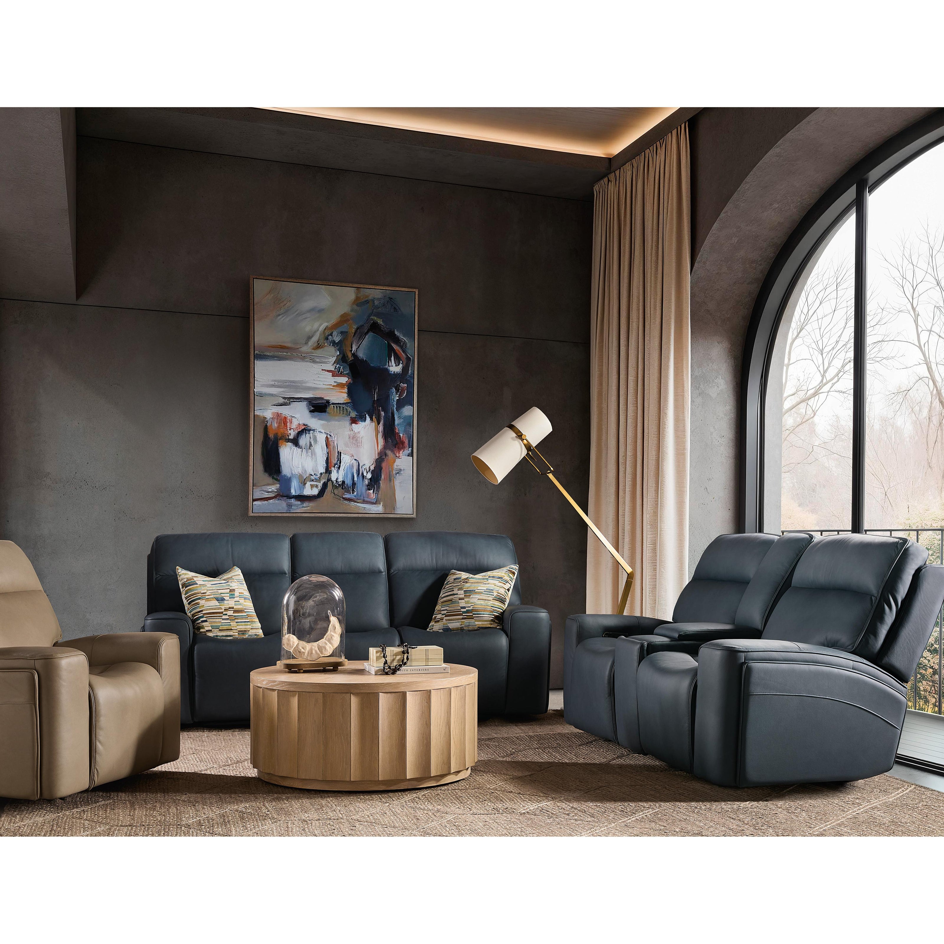 Hooker Furniture Riverton Power Gliding Console Loveseat with Power Headrest and Lumbar Sale