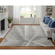 Feizy Brighton 69CHF Modern Abstract in Ivory/Gray