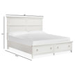 Magnussen Home Juniper Hill Whisper White California King Panel Storage Bed