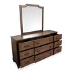 Salt Life Home Sugar Mill Spiced Rum Drawer Dresser with Shaped Mirror