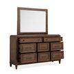 Magnussen Home Groveland Park Antique Coffee Drawer Dresser With Landscape Mirror