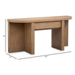 Magnussen Home Hayden Golden Oat Demilune Sofa Table
