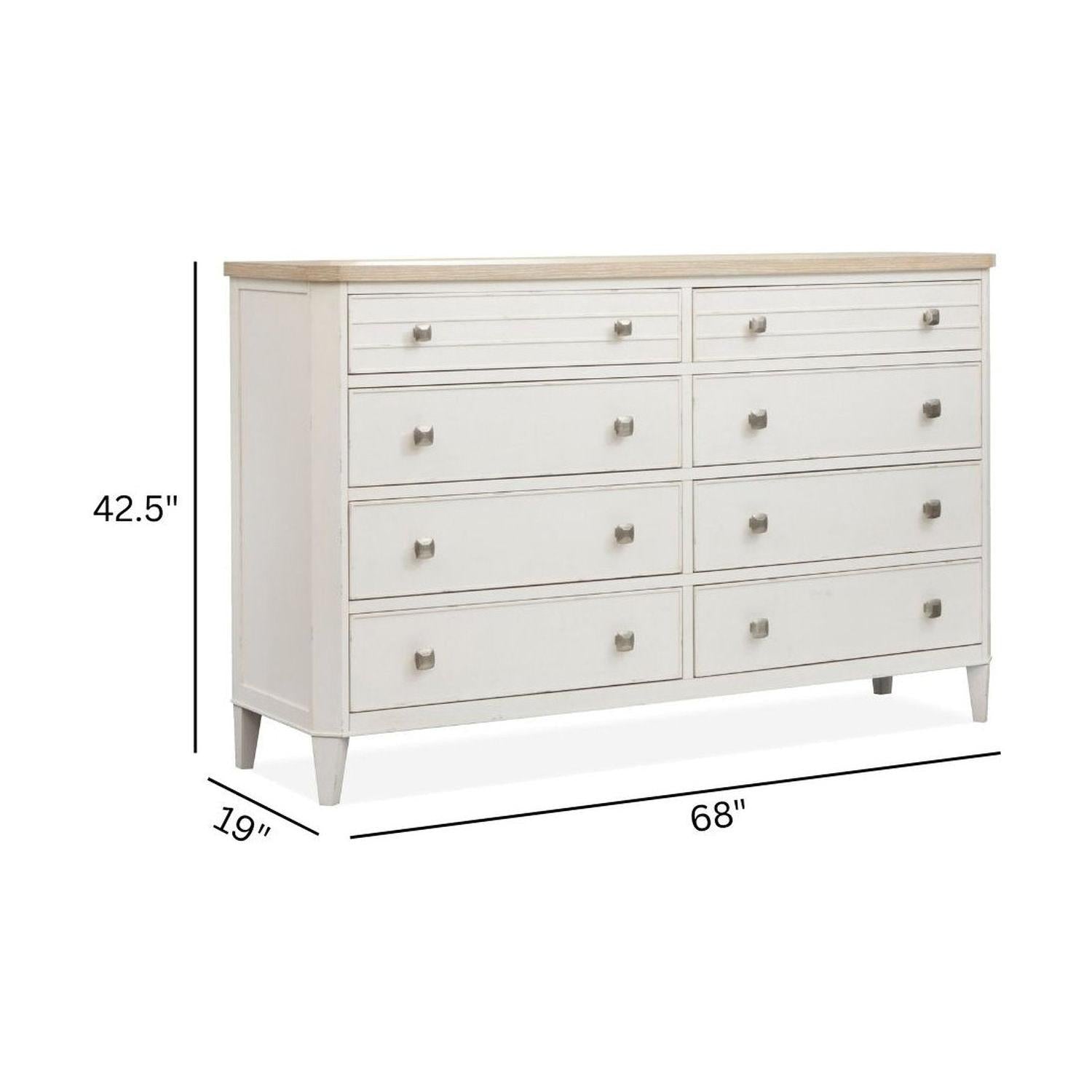 Salt Life Home Echo Isles Sea Pearl and Driftwood Double Drawer Dresser
