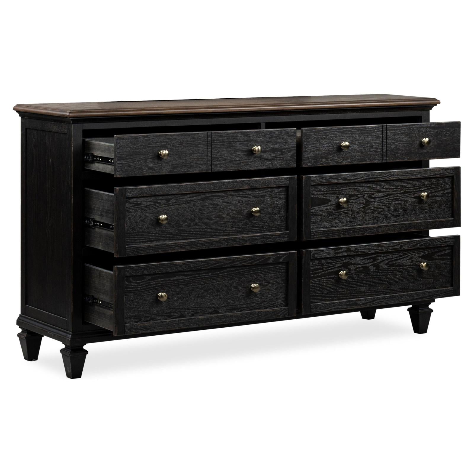 Magnussen Home Surrey Brown Double Drawer Dresser