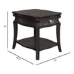 Magnussen Home Francine Warm Charcoal Rectangular End Table