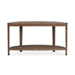 Magnussen Home Kaysen Wallaby And Matte Black Demilune Sofa Table