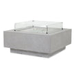 Sunset West Gravelstone Square Fire Table w/ Glass Surround