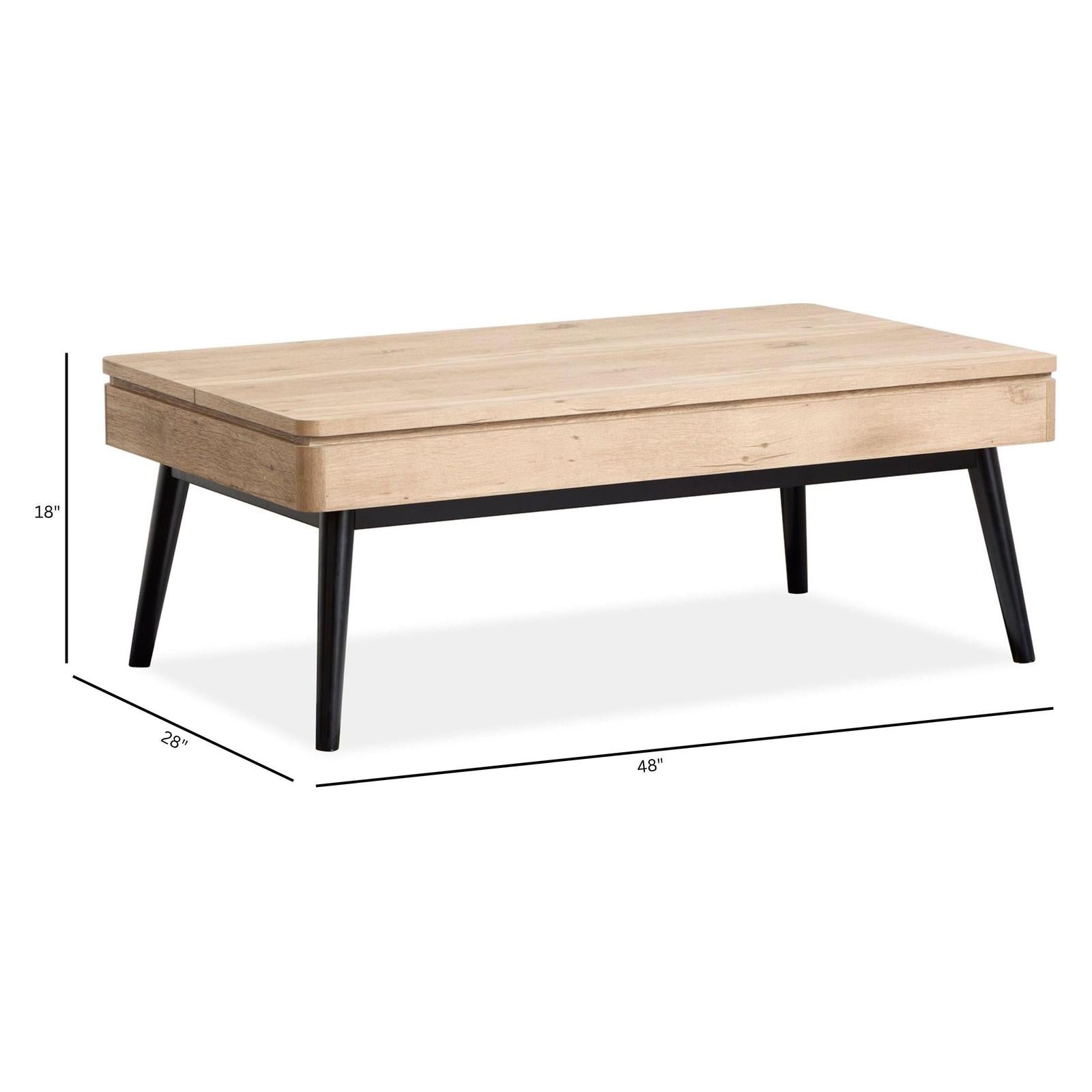 Magnussen Home Fletcher Driftwood Lift Top Storage Cocktail Table