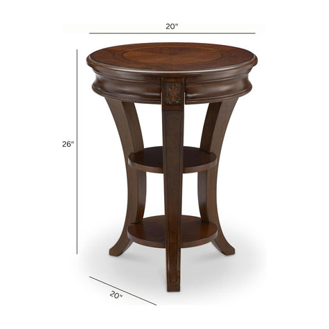 Magnussen Home Winslet Cherry Round Accent Table