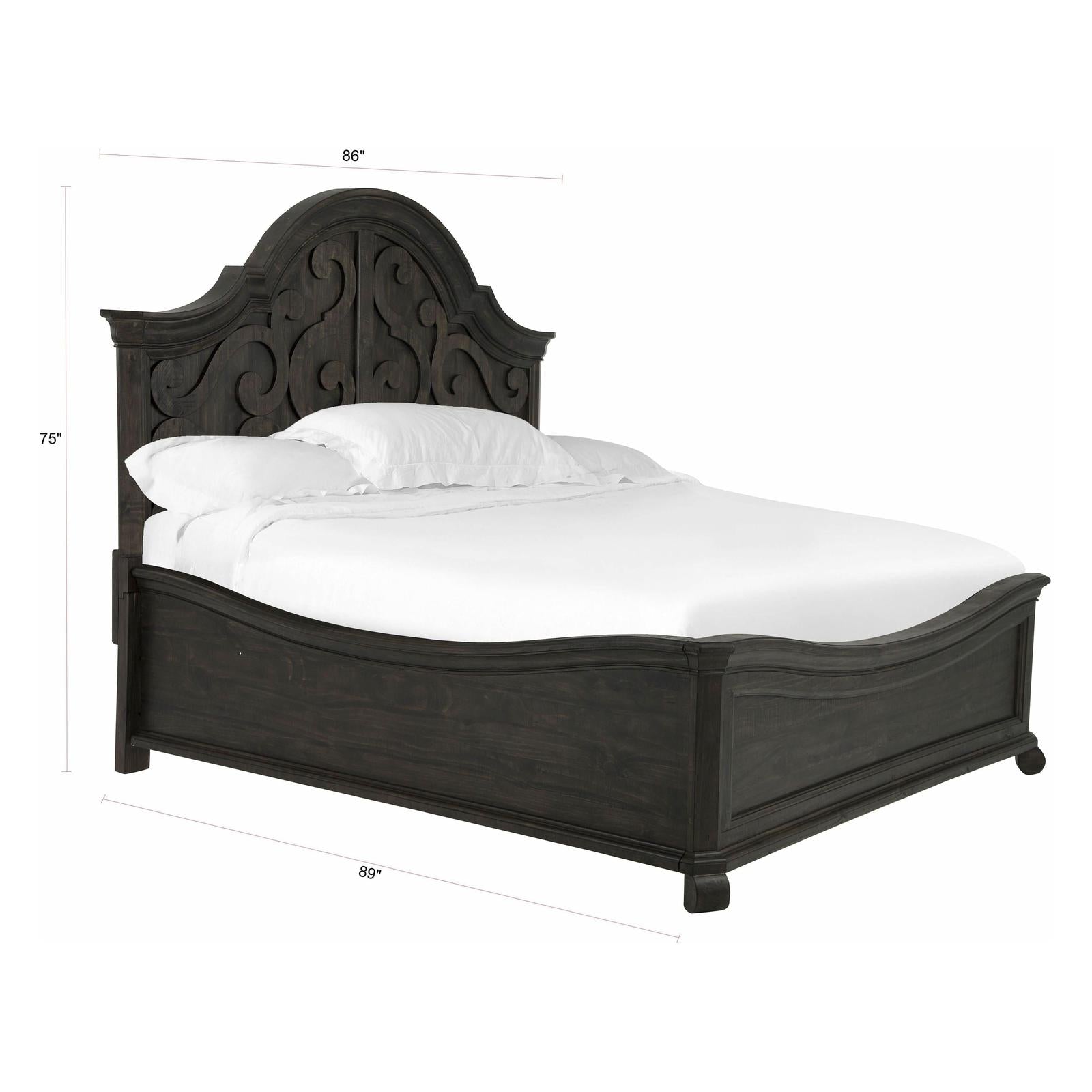 Magnussen Home Bellamy Peppercorn Shaped Panel Bed