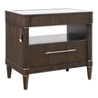 Pulaski Furniture Asher Park Piano Brown Glass Top Bachelor Chest
