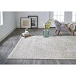 Feizy Aura 3734F Modern Oriental Rug in Ivory/Gold