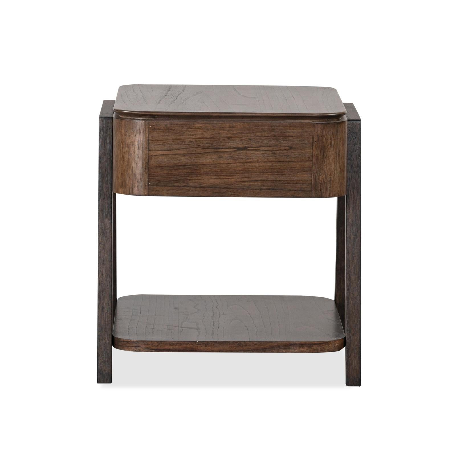 Magnussen Home Hallie Milk Chocolate & Dark Chocolate Rectangular End Table