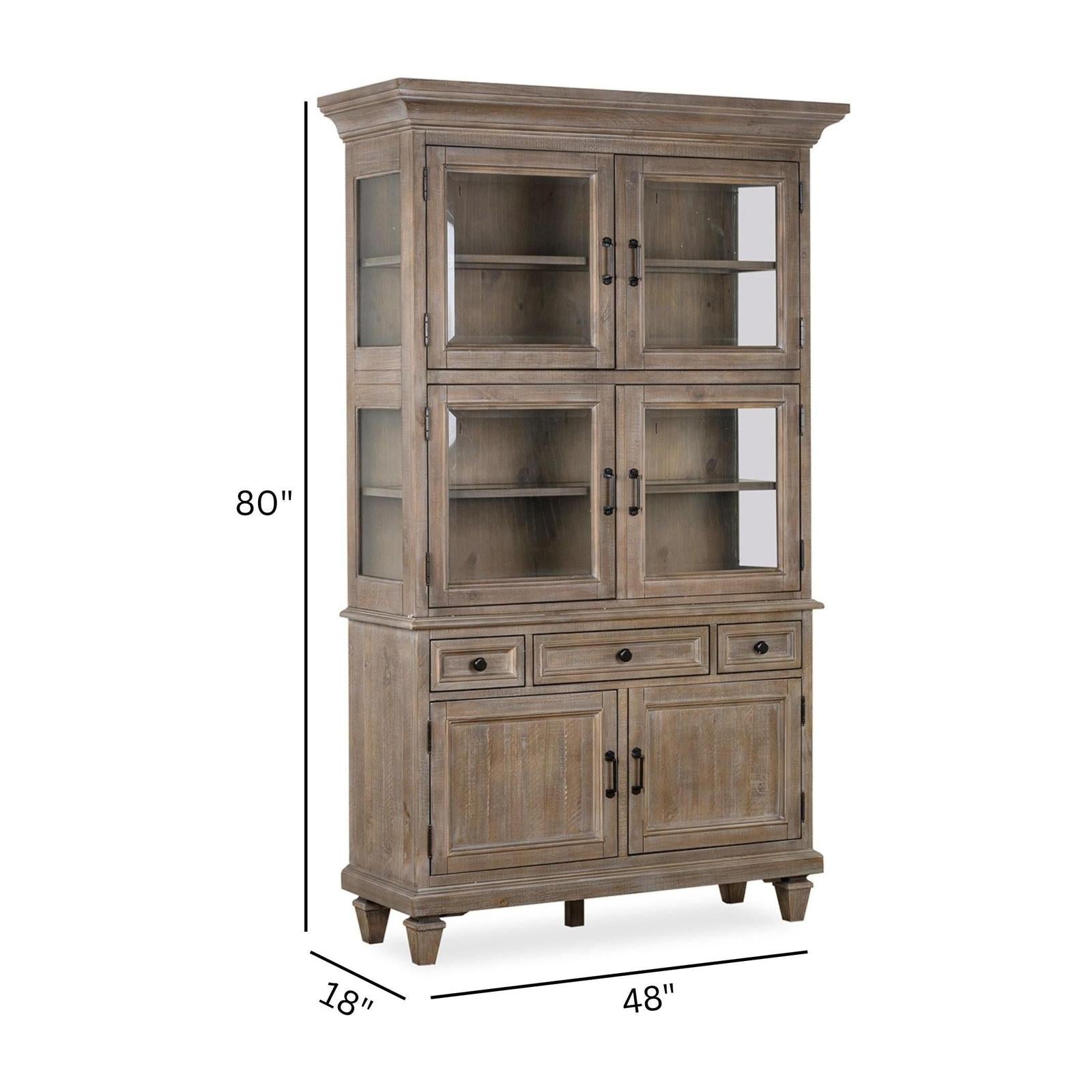 Magnussen Home Lancaster Dovetail Grey Dining Cabinet