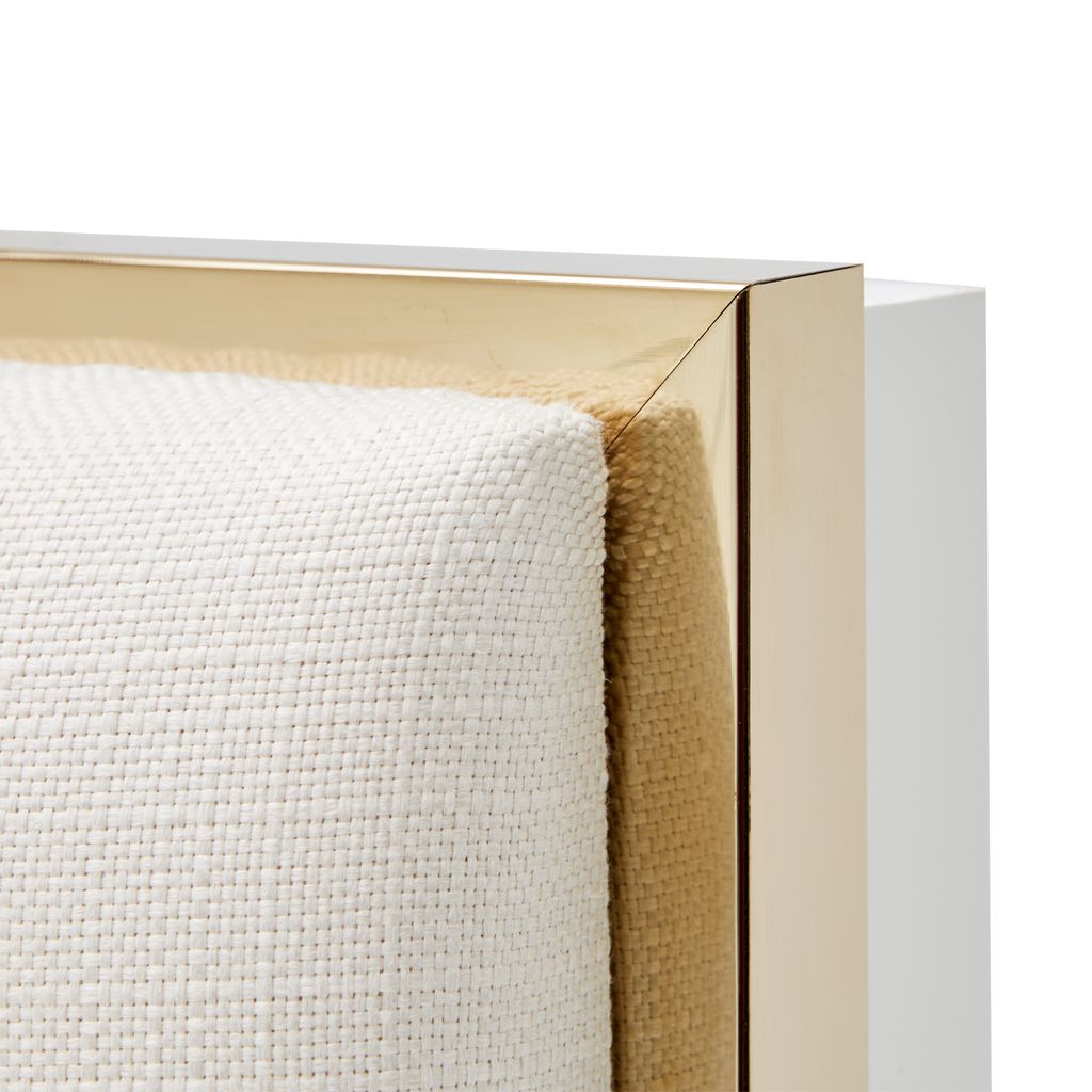 Michael Amini Palm Gate Upholstered Bed - Cloud White