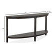 Magnussen Home Boswell Peppercorn Demilune Sofa Table