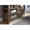 Magnussen Home Chesterfield Farmhouse Timber Rectangular Sofa Table