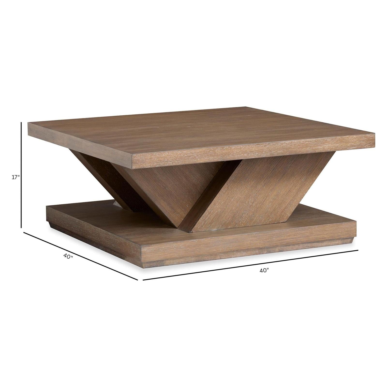 Magnussen Home Lansbury Antique Wheat Square Cocktail Table With Casters
