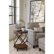 Magnussen Home Pinebrook Distressed Natural Pine Round Accent Table