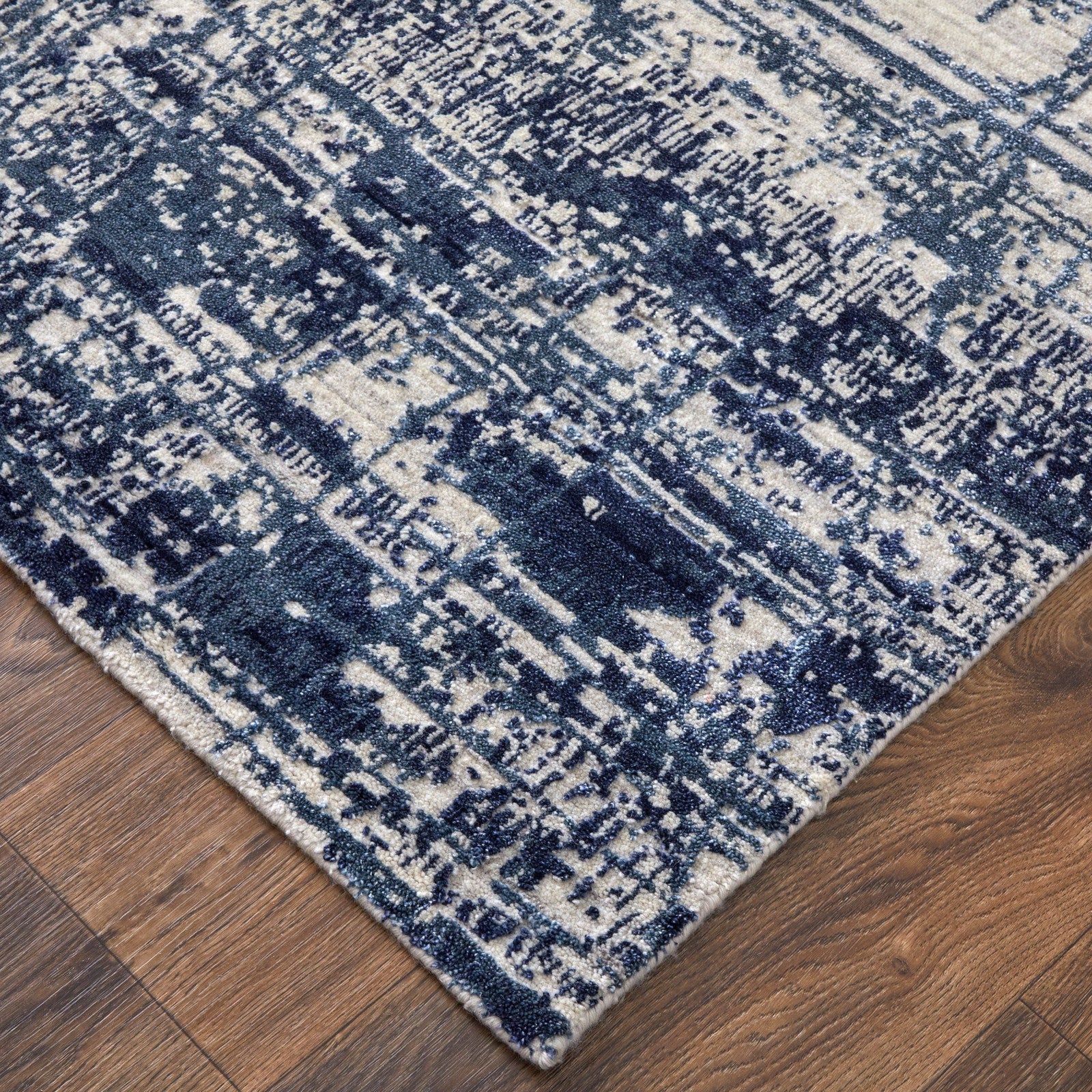 Feizy Eastfield 69AEF Modern Abstract in Blue/Ivory