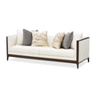 Michael Amini Belmont Place Sofa - Cream/Espresso